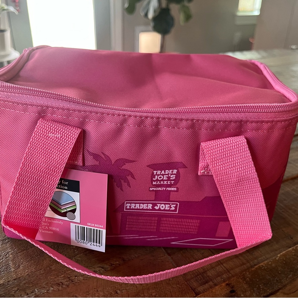 Trader Joe's Pink Insulated Lunch Bag Small